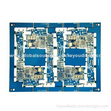 ENIG PCB with Blue Solder Mask, MOQ of 100pcs and Delivery within 7 Days
